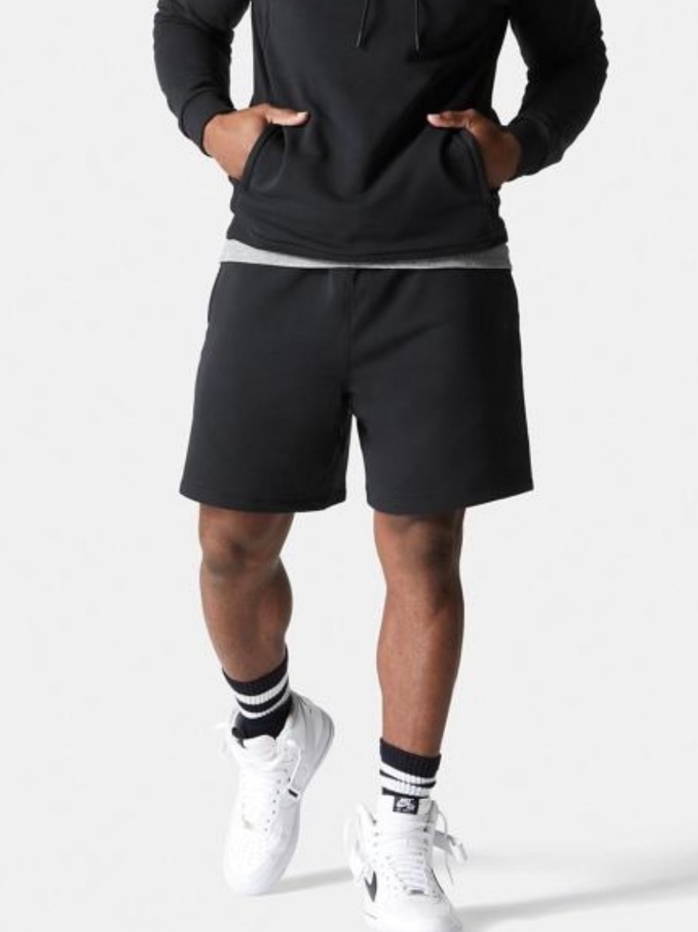Fabletics The Postgame Black Athletic Shorts Large